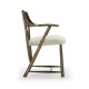 Casual Dark Driftwood Captains Chair