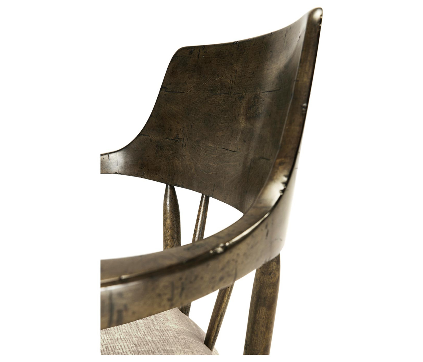 Casual Dark Driftwood Captains Chair