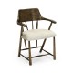 Casual Dark Driftwood Captains Chair