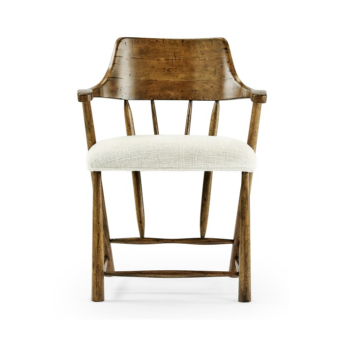 Casual Medium Driftwood Captains Chair