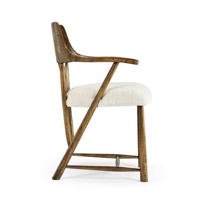 Casual Medium Driftwood Captains Chair