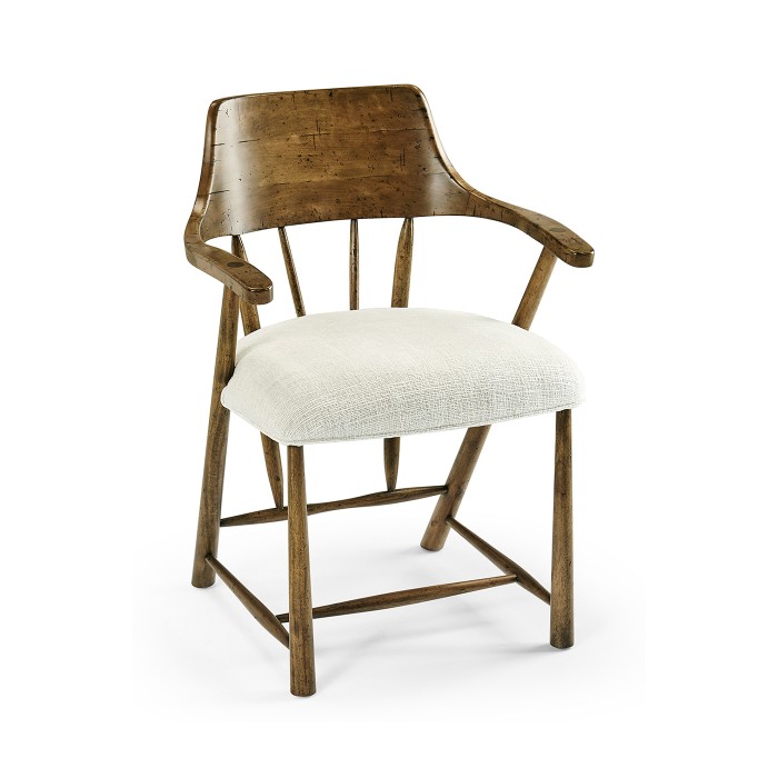 Casual Medium Driftwood Captains Chair