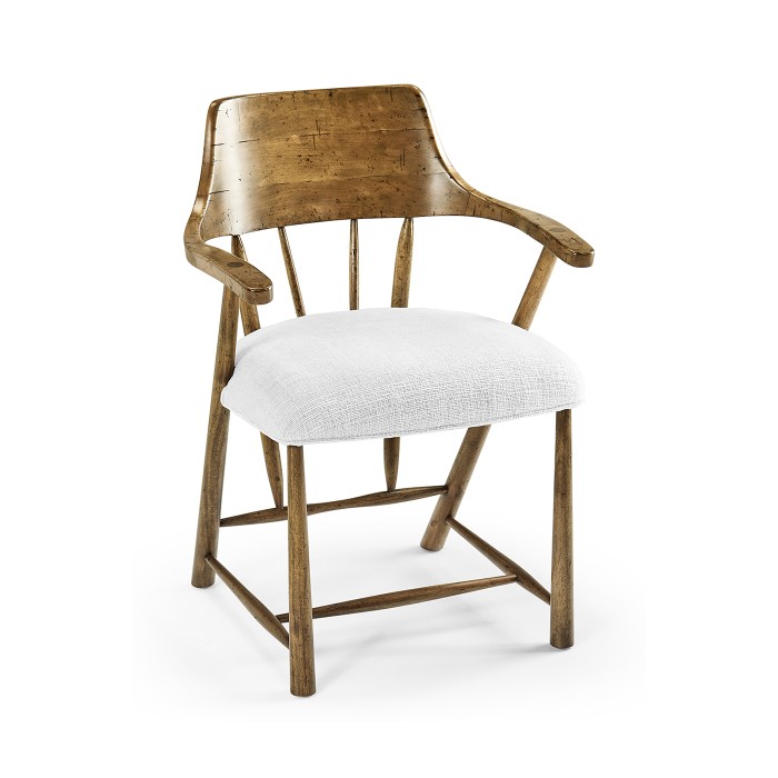 Casual Medium Driftwood Captains Chair