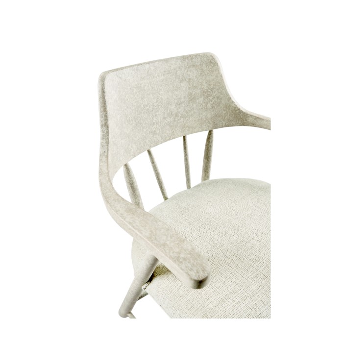Casual Whitewash Driftwood Captains Chair