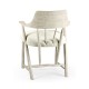 Casual Whitewash Driftwood Captains Chair