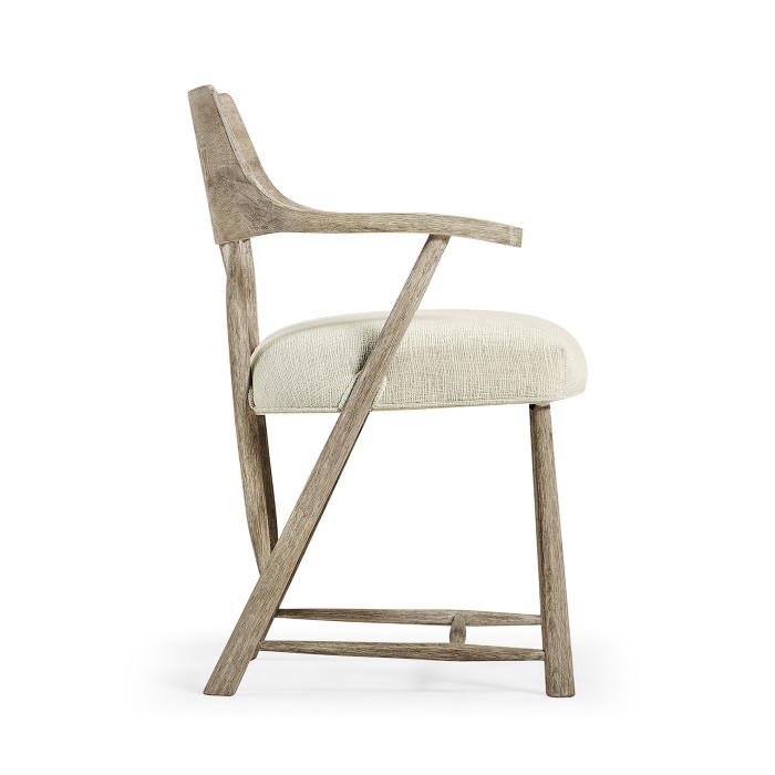 Traditional Grey Oak Captains Chair