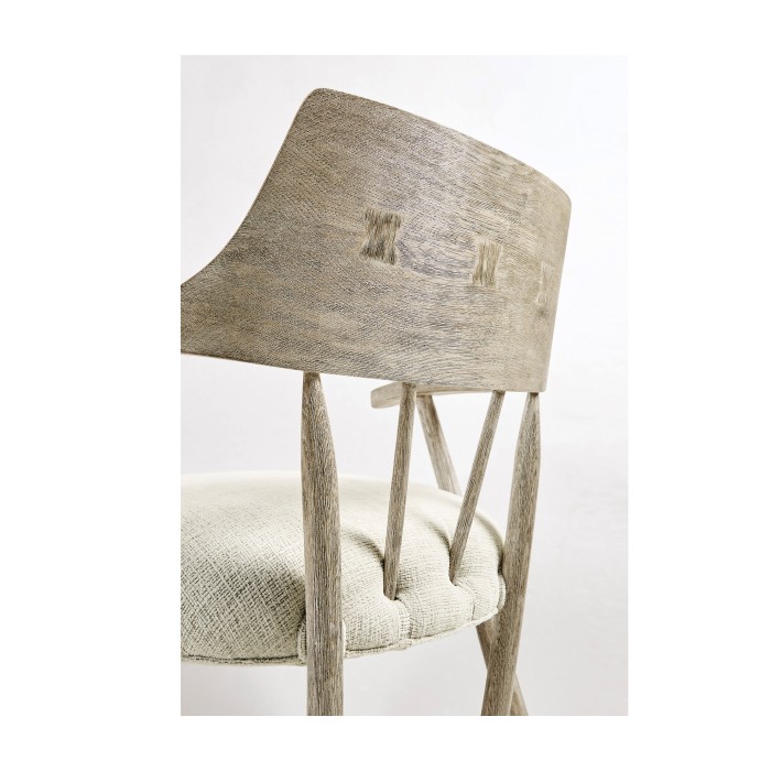 Traditional Grey Oak Captains Chair