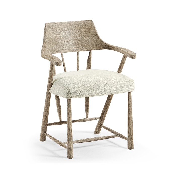 Traditional Grey Oak Captains Chair