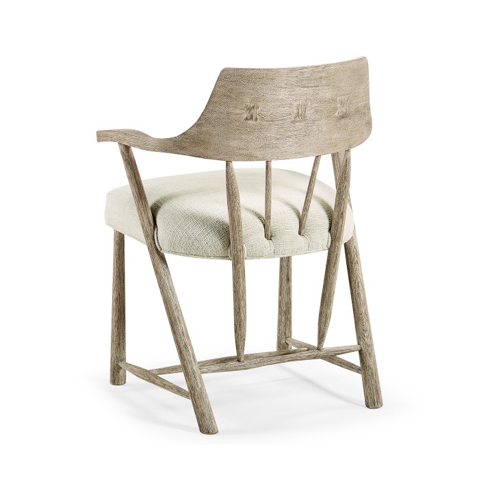 Traditional Grey Oak Captains Chair