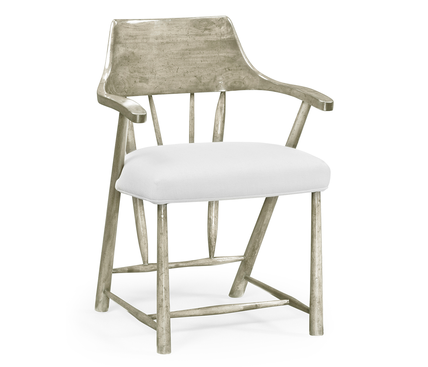 Casual Rustic Grey Captains Chair