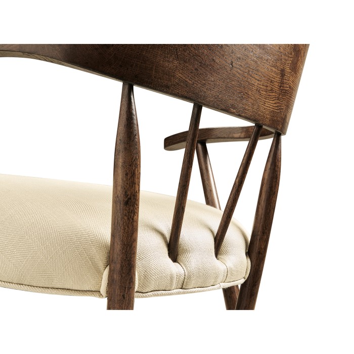 Traditional Dark Oak Captains Chair