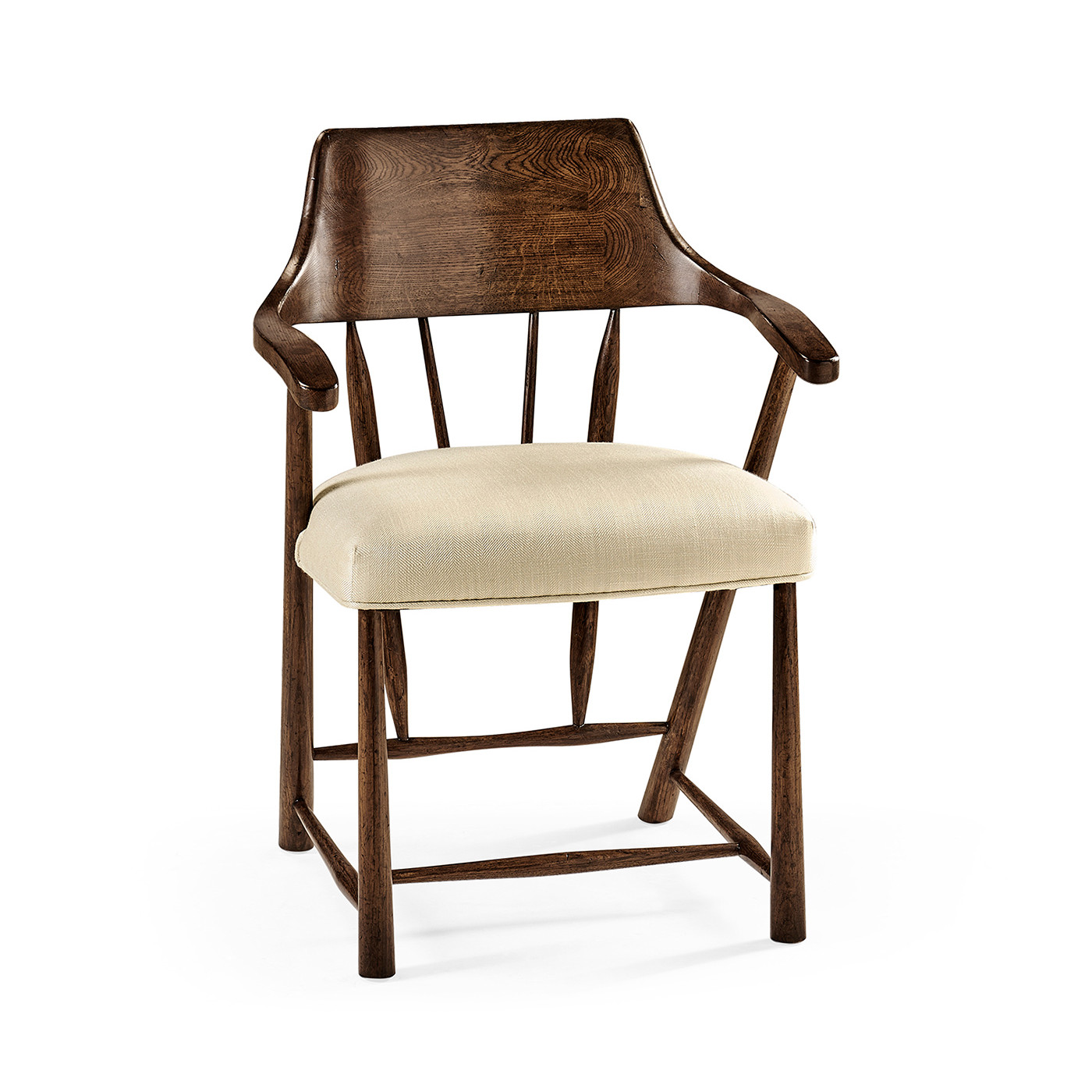 Traditional Dark Oak Captains Chair
