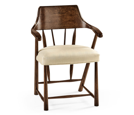 Traditional Dark Oak Captains Chair