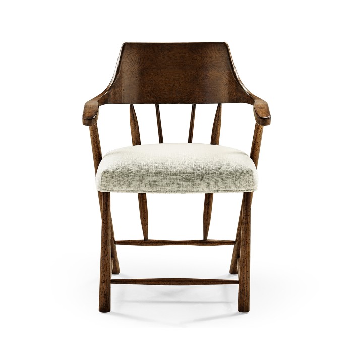 Traditional Dark Oak Captains Chair