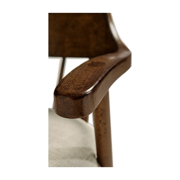 Traditional Dark Oak Captains Chair