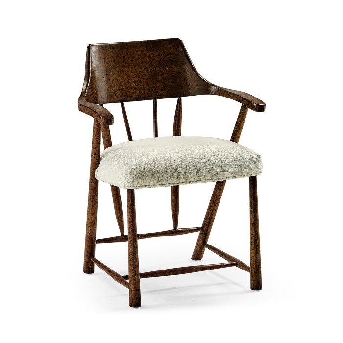 Traditional Dark Oak Captains Chair