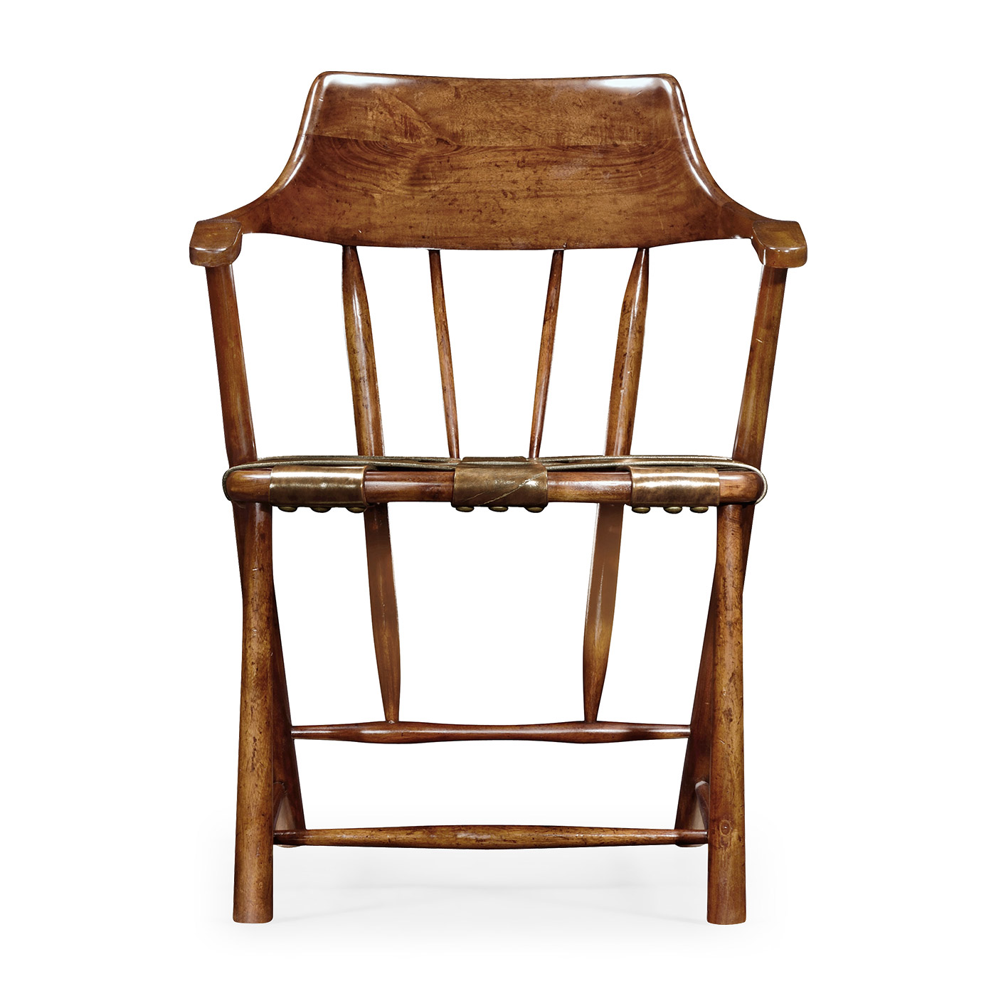 Traditional Walnut Captains Chair
