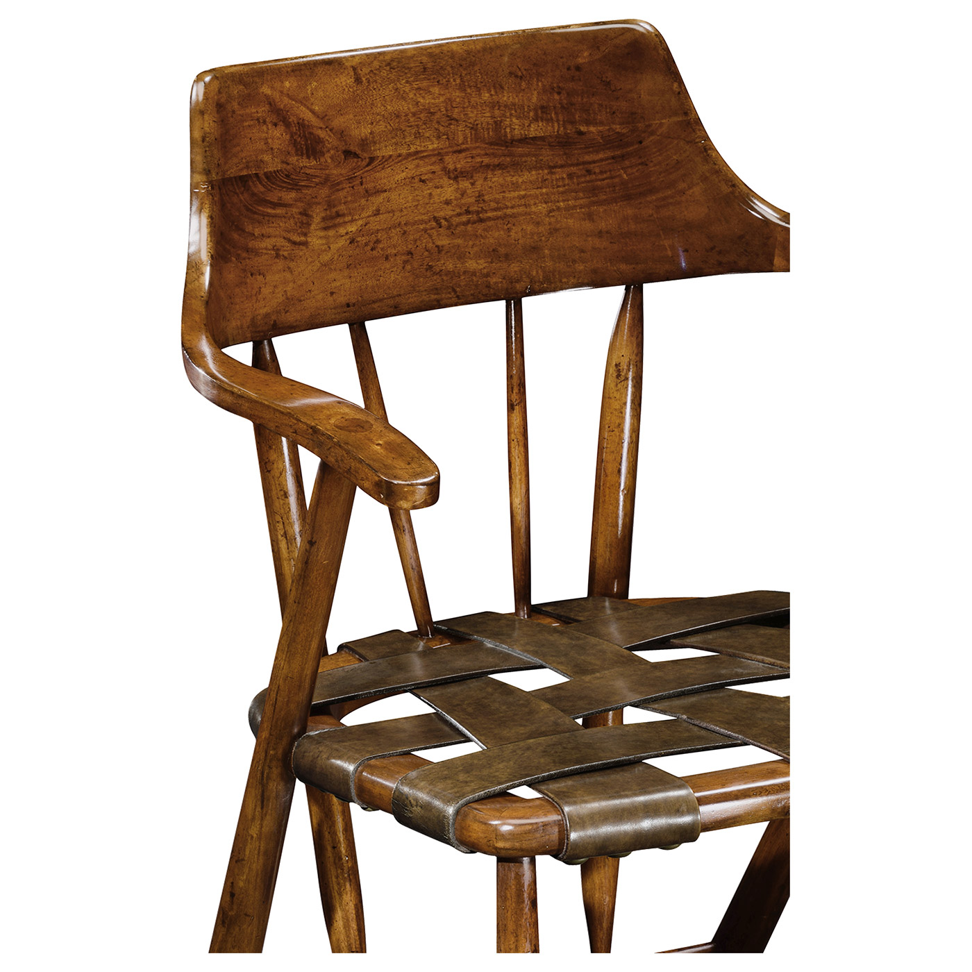 Traditional Walnut Captains Chair