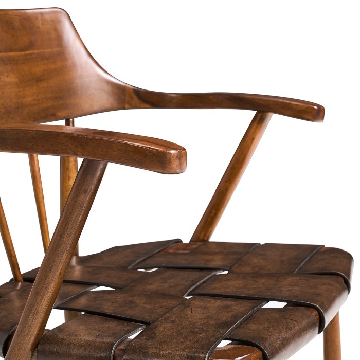 Traditional Walnut Captains Chair