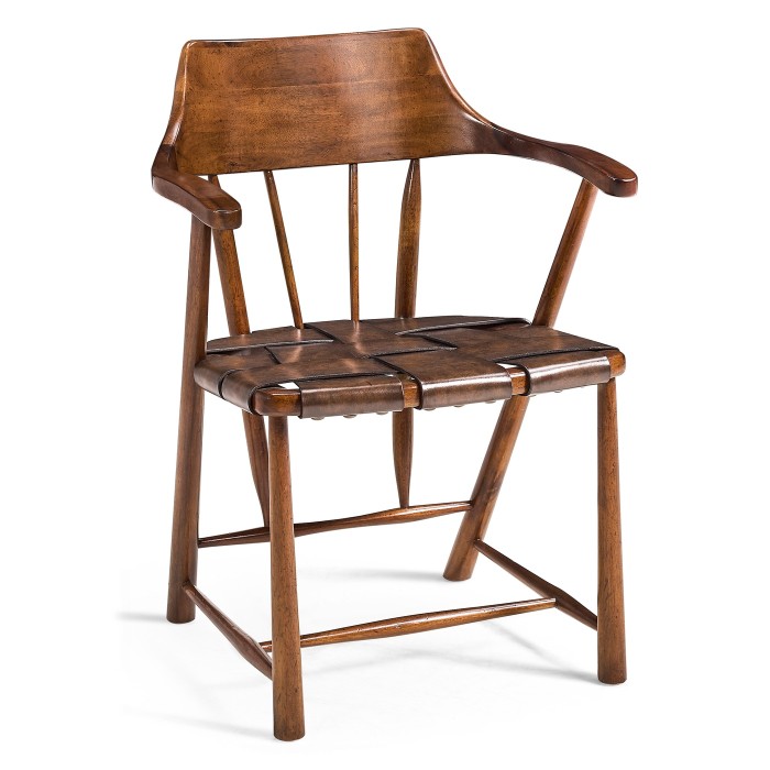 Traditional Walnut Captains Chair