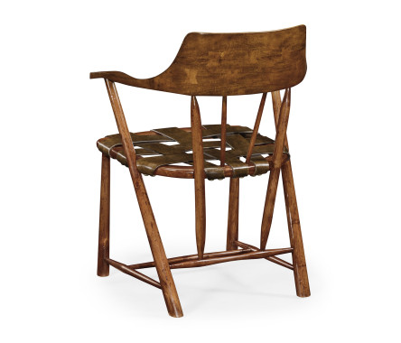 Traditional Walnut Captains Chair