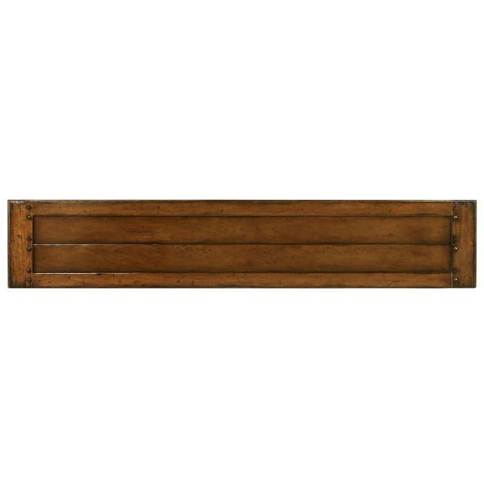Narrow Walnut Console Antique Finish