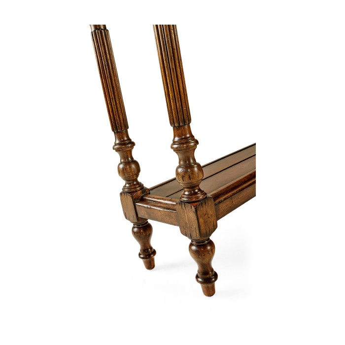 Narrow Walnut Console Antique Finish