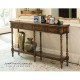 Narrow Walnut Console Antique Finish
