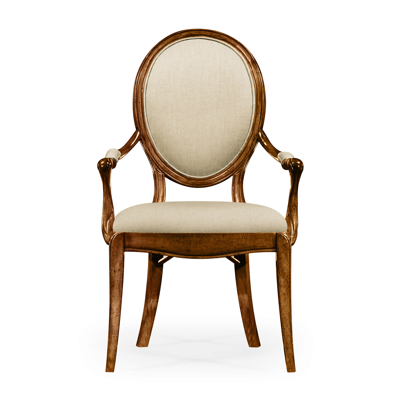 Windsor Spoon Back Upholstered Dining Arm Chair