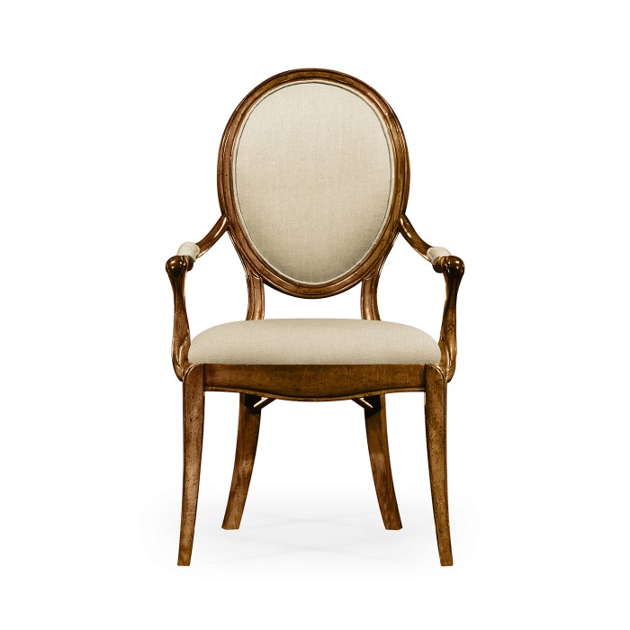 Windsor Spoon Back Upholstered Dining Arm Chair