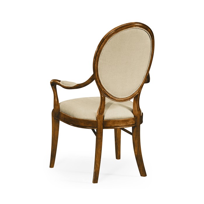 Windsor Spoon Back Upholstered Dining Arm Chair