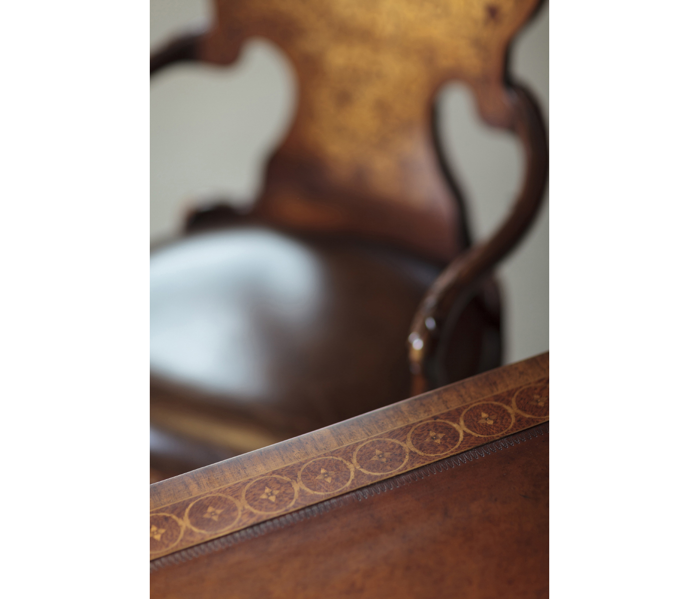Seaweed Marquetry Arm Chair