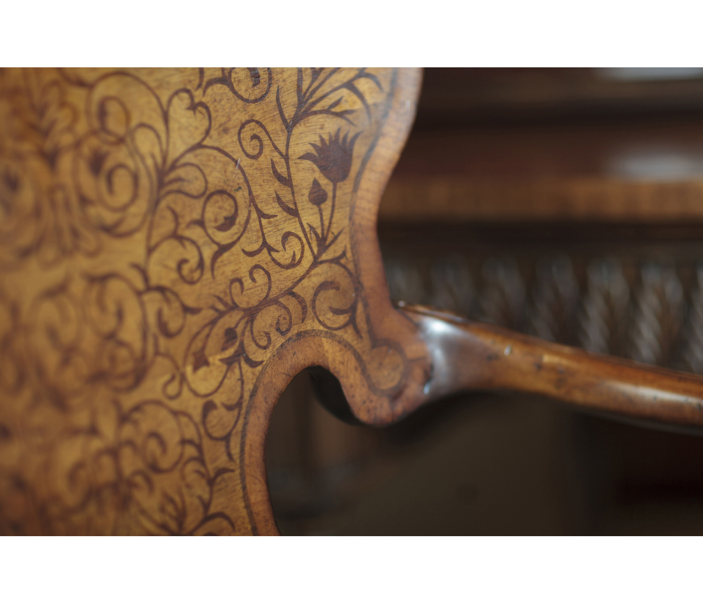 Seaweed Marquetry Arm Chair