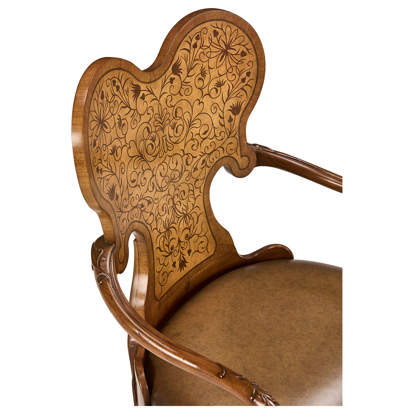 Seaweed Marquetry Arm Chair