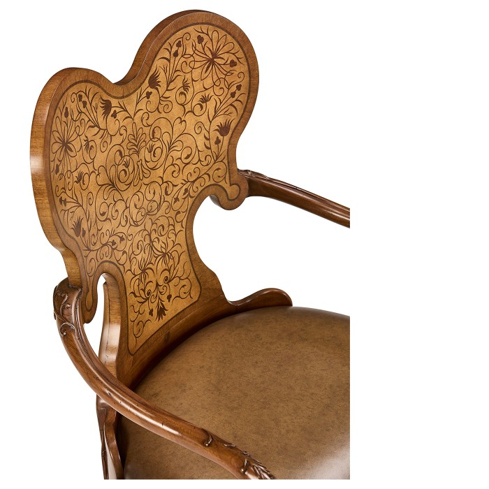 Seaweed Marquetry Arm Chair
