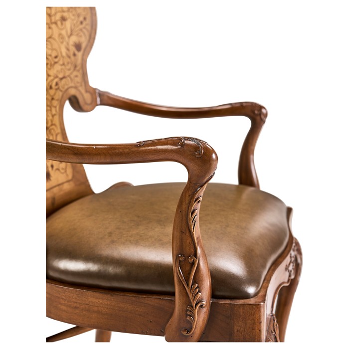 Seaweed Marquetry Arm Chair