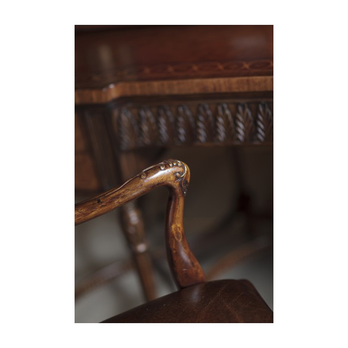 Seaweed Marquetry Arm Chair
