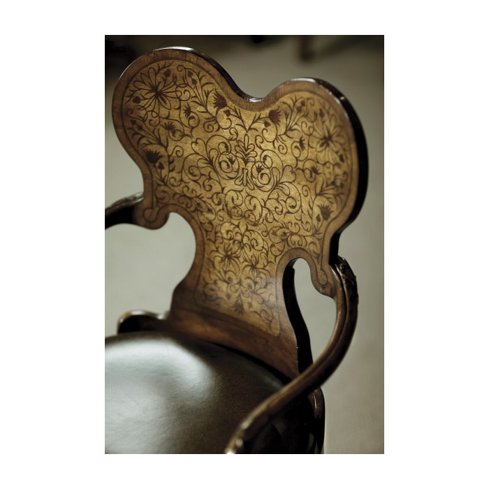 Seaweed Marquetry Arm Chair