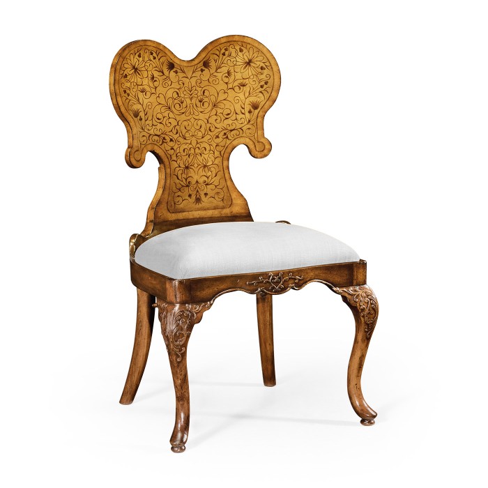 Seaweed Marquetry Side Chair