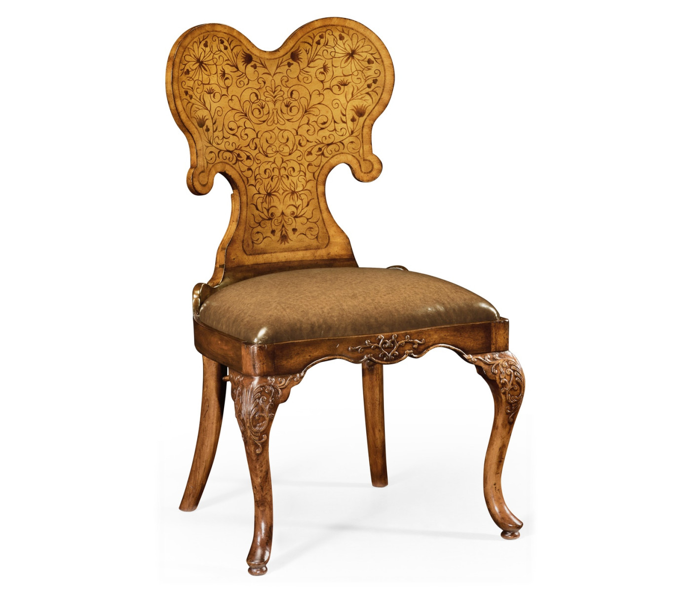 Seaweed Marquetry Side Chair