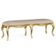 French Provincial Antique Gold Bench