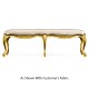 French Provincial Antique Gold Bench