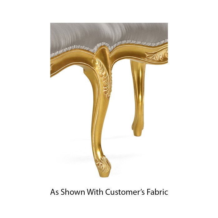French Provincial Antique Gold Bench