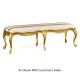French Provincial Antique Gold Bench