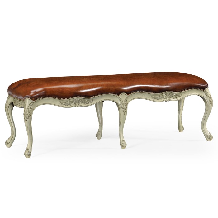 French Provincial Pale Green Bench