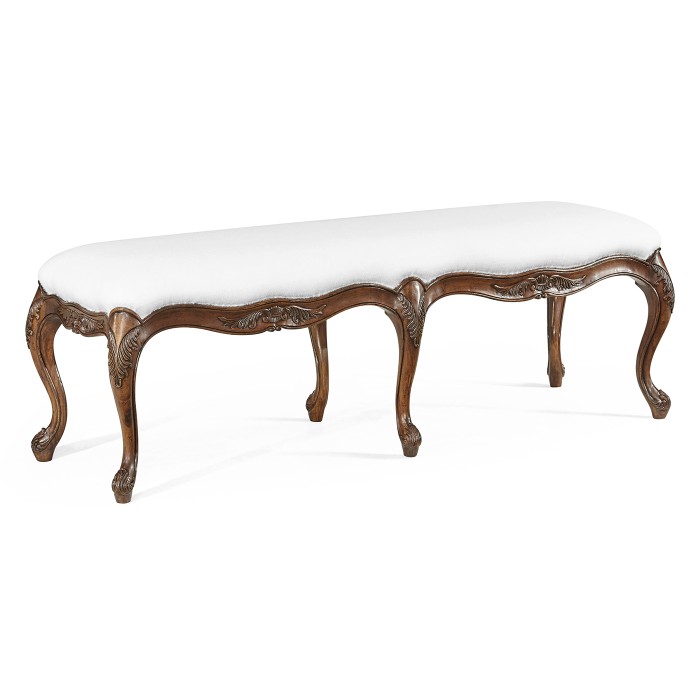 French Provincial Walnut Bench