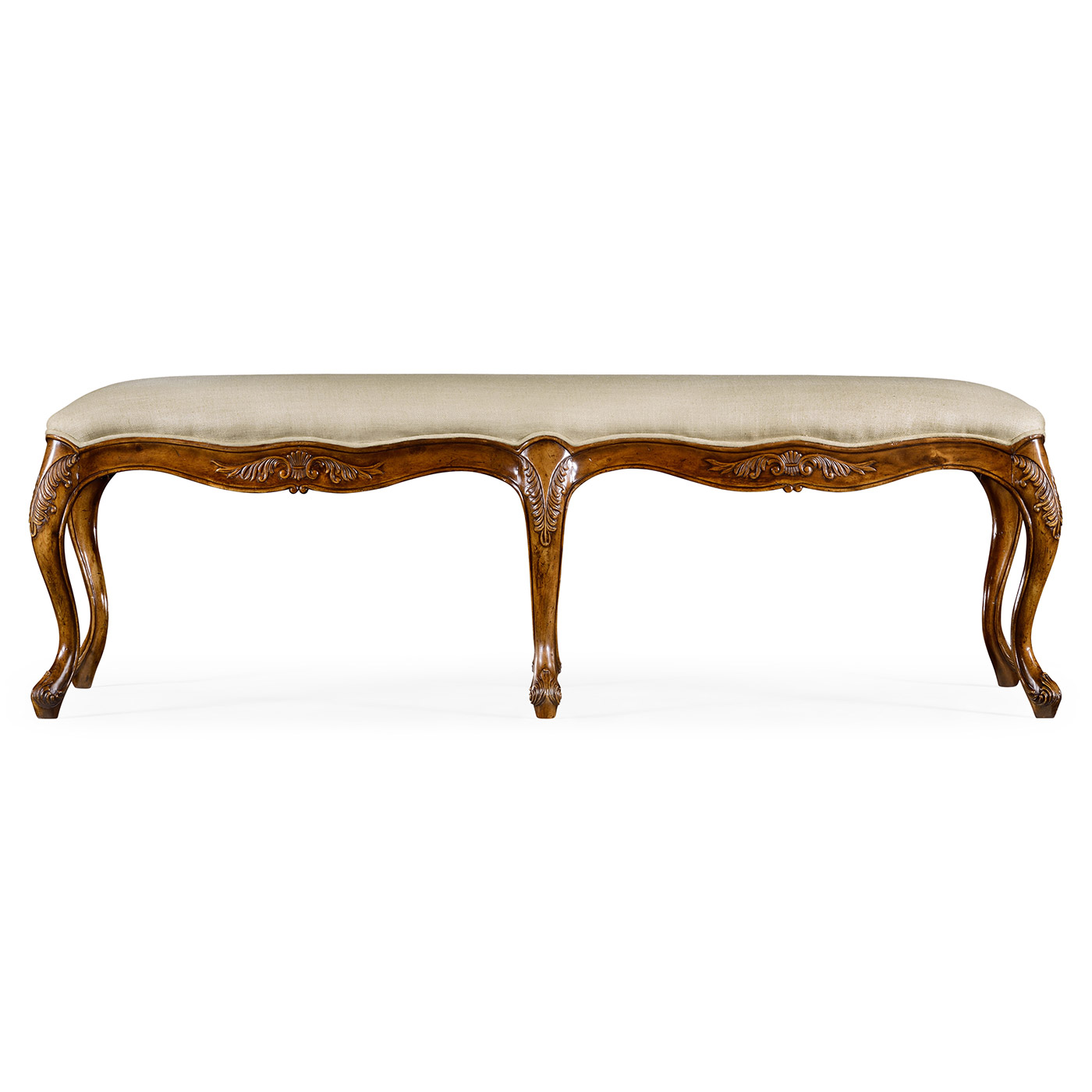 French Provincial Walnut Bench