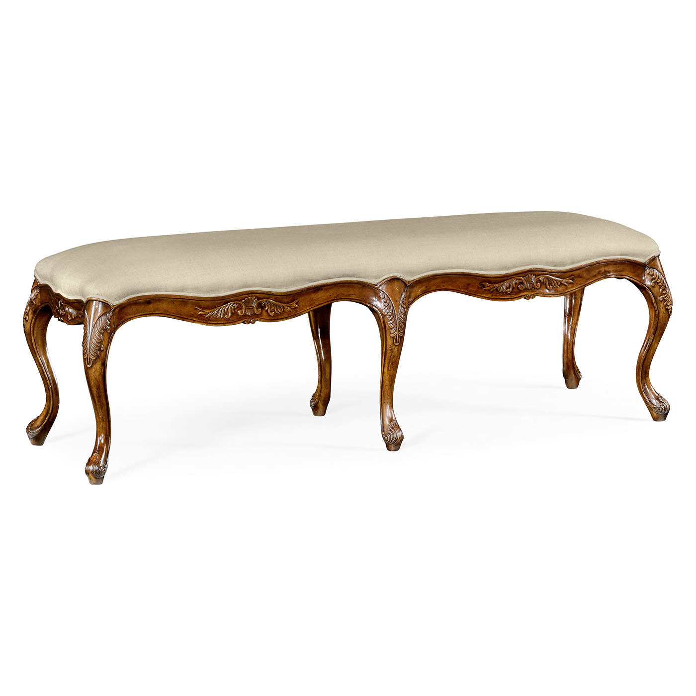 French Provincial Walnut Bench