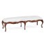 French Provincial Walnut Bench