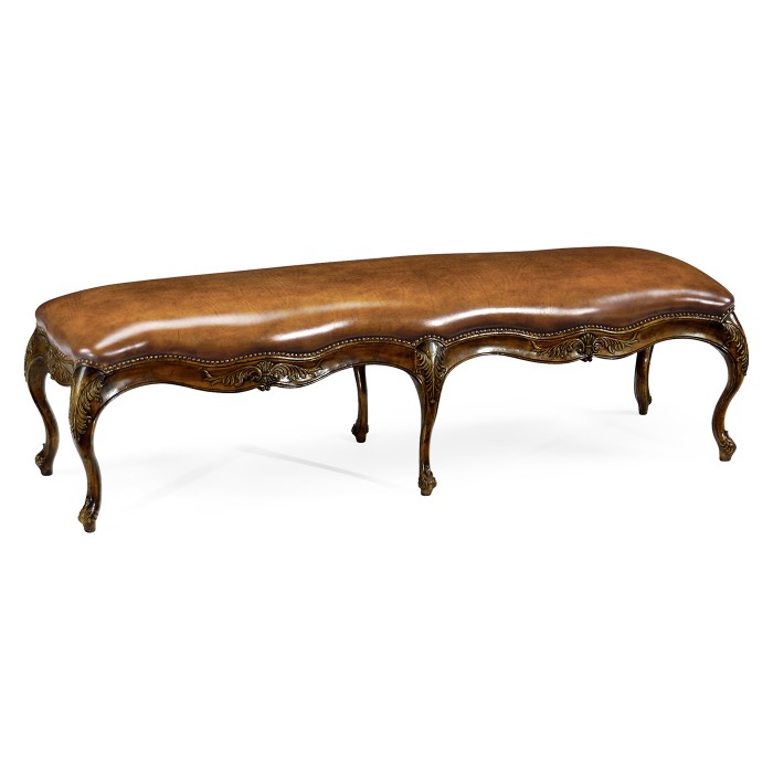 French Provincial Walnut Bench